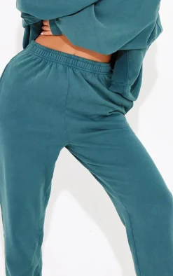 Sea Green Washed Oversized Cuffed Sweatpants