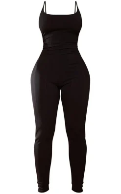 Shape Black Bandage Strappy Jumpsuit