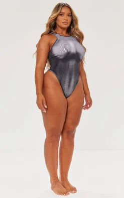 Shape Black Body Print Bodysuit