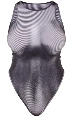 Shape Black Body Print Bodysuit