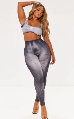 Shape Black Body Print Bralet