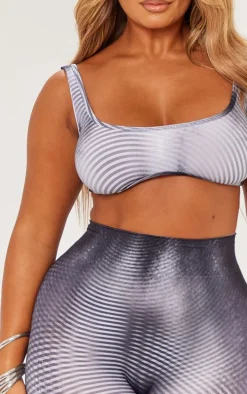 Shape Black Body Print Bralet