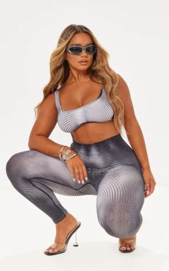 Shape Black Body Print Bralet