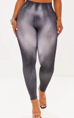 Shape Black Body Print High Waist Leggings