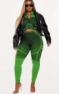 Shape Black Contrast High Neck Long Sleeve Jacket