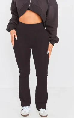 Shape Black Cotton High Waisted Flared Pants