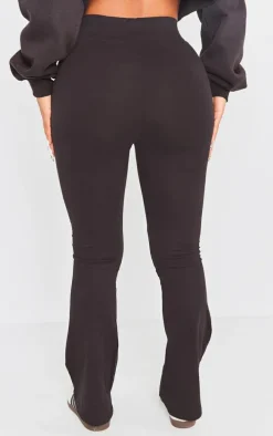 Shape Black Cotton High Waisted Flared Pants