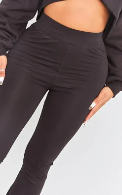 Shape Black Cotton High Waisted Flared Pants