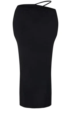 Shape Black Cut Out Waist Maxi Skirt