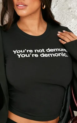 Shape Black Demure Graphic Baby Tee