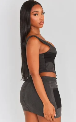 Shape Black Denim Corset