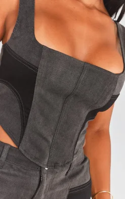 Shape Black Denim Corset