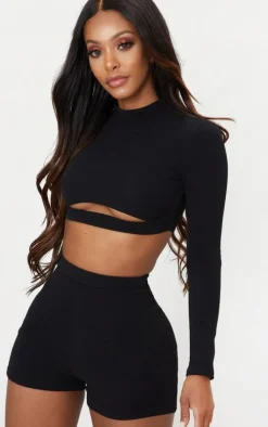 Shape Black High Waist Hot Pants