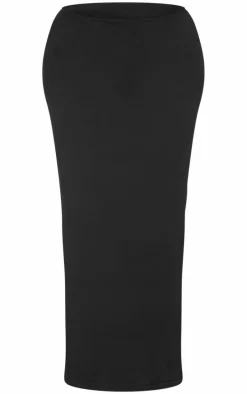 Shape Black Jersey Low Waist Maxi Skirt