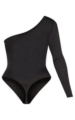 Shape Black Jersey One Shoulder Bodysuit