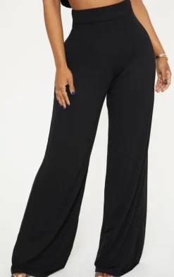Shape Black Jersey Wide Leg Pants
