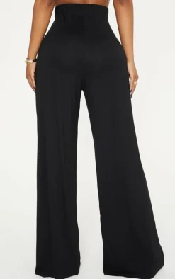 Shape Black Jersey Wide Leg Pants