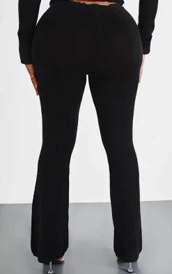 Shape Black Knitted Flare Pants