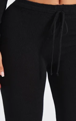 Shape Black Knitted Flare Pants