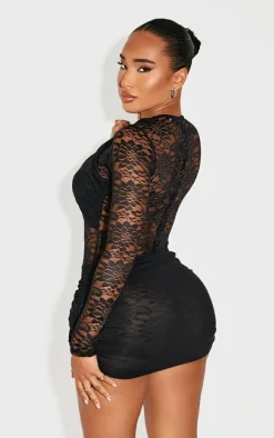 Shape Black Lace Romper