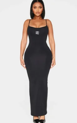 Shape Black Logo Seamless Maxi Dress