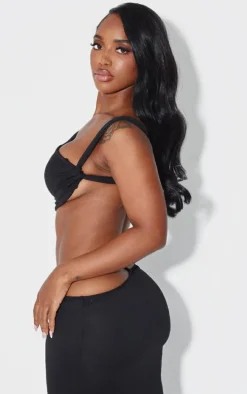 Shape Black One Shoulder Crop Top