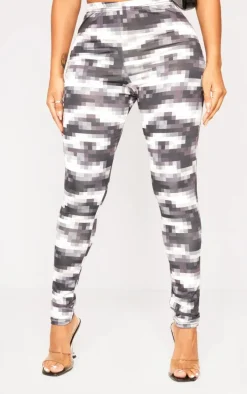 Shape Black Pixel Camo Slinky Leggings