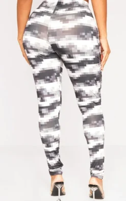 Shape Black Pixel Camo Slinky Leggings