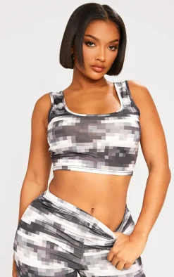 Shape Black Pixel Camo Slinky Leggings