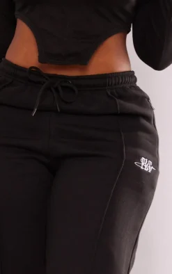 Shape Black Prettylittlething Zip Pocket Wide Leg Sweatpants