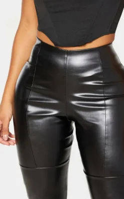Shape Black PU Panelled Pants