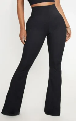 Shape Black Ribbed Flared Pants
