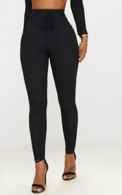 Shape Black Ribbed High Waist Leggings