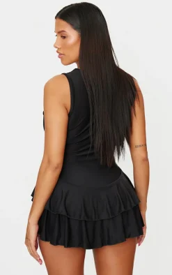 Shape Black Ruffle Romper