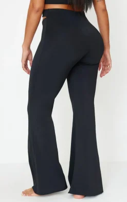 Shape Black Sculpt Cut Out Waist Flared Pants
