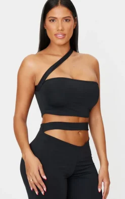 Shape Black Sculpt Cut Out Waist Flared Pants