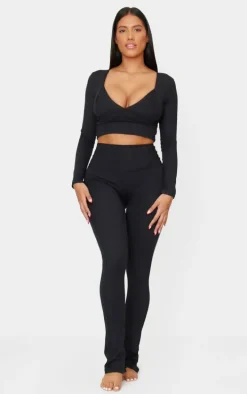Shape Black Sculpt High Waisted Side Split Leggings