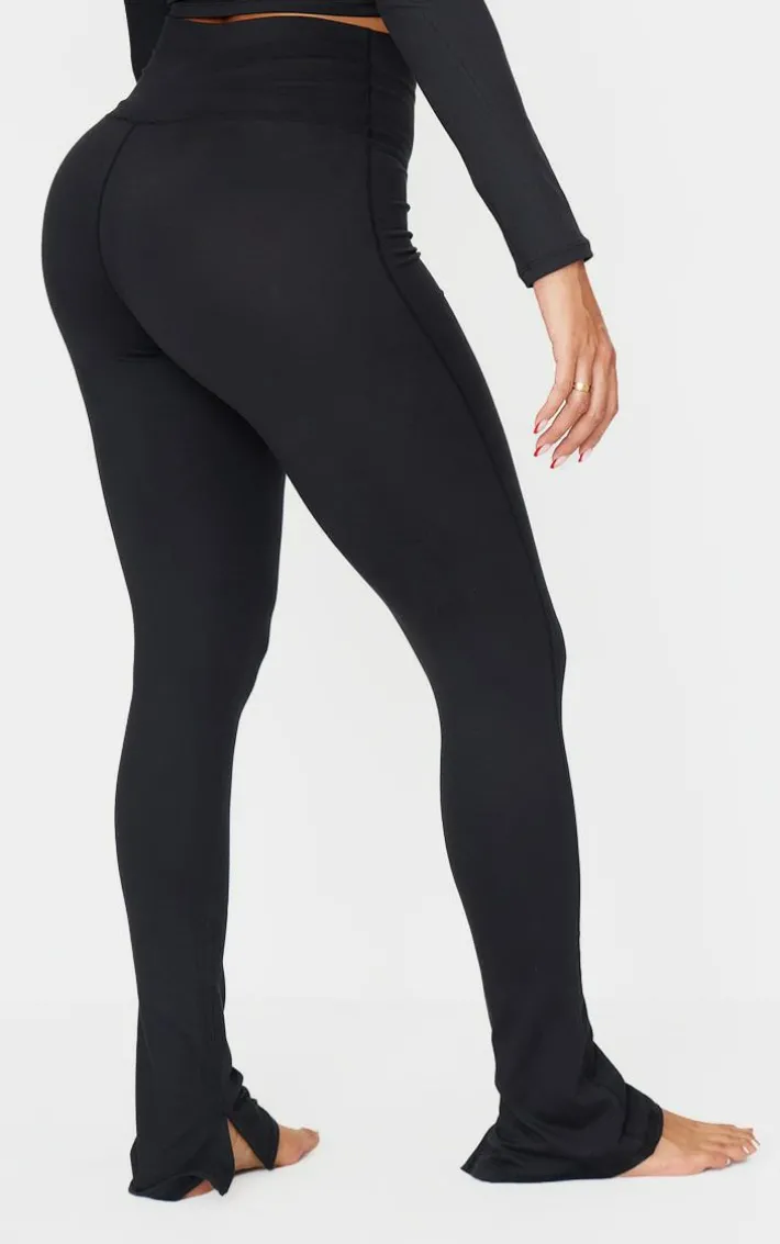 Shape Black Sculpt High Waisted Side Split Leggings