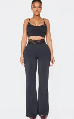 Shape Black Sculpt Lace Trim Cami Top