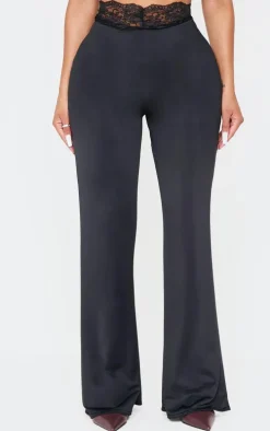 Shape Black Sculpt Lace Trim Flared Pants