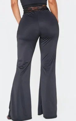 Shape Black Sculpt Lace Trim Flared Pants