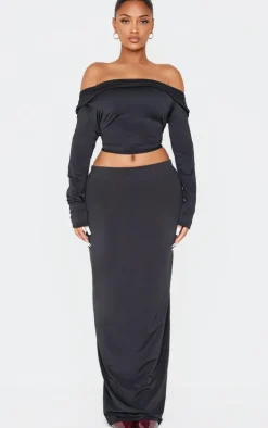 Shape Black Sculpt Maxi Skirt