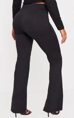 Shape Black Sculpt Wrap Over V Waist Flared Pants