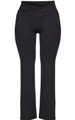 Shape Black Sculpt Wrap Over V Waist Flared Pants