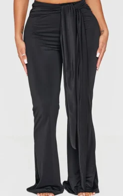Shape Black Sculpt Wrap Waist Flared Pants