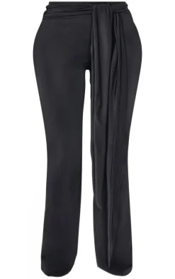 Shape Black Sculpt Wrap Waist Flared Pants