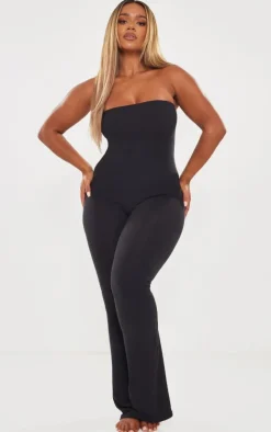 Shape Black Sculpted Bandeau Jumpsuit