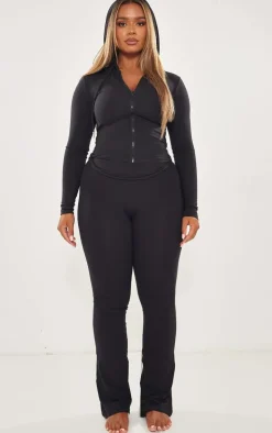 Shape Black Sculpted Foldover Waist Flare Pants