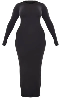 Shape Black Sculpted Long Sleeve Maxi Dress