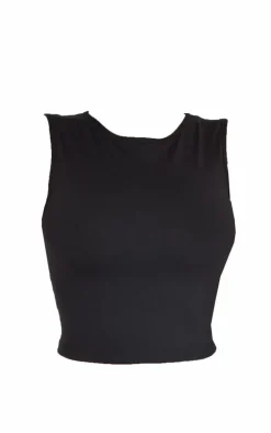 Shape Black Sculpted Longline Racer Top